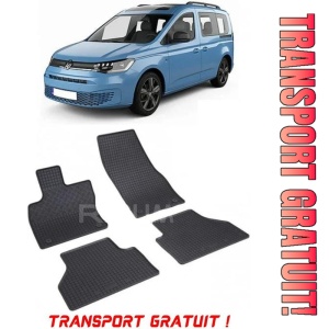 Volkswagen Caddy, Van, fabricat din 11.2020 - Prezent, 5 Locuri, set covorase auto dedicate, din cauciuc 100% Premium - Transport Gratuit