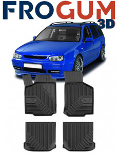 Volkswagen Golf 4 Din 1998 - 05.2007, Combi , Set Covorase Auto Tip Tavita Premium 3D, din cauciuc accesorii pentru autoturismul tau - masina v167110