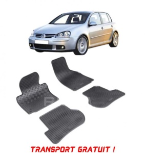 Volkswagen Golf 5, Hatchback, fabricat din 10.2003 - 2008, set covorase auto dedicate, din cauciuc 100% Premium - Transport Gratuit accesorii pentru autoturismul tau - masina v37412