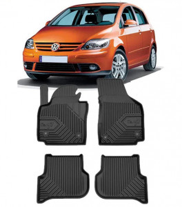 Volkswagen Golf 5 Plus Din 01.2005 - 2009, Hatchback , Set Covorase Auto Tip Tavita Premium 3D, din cauciuc accesorii pentru autoturismul tau - masina v164397