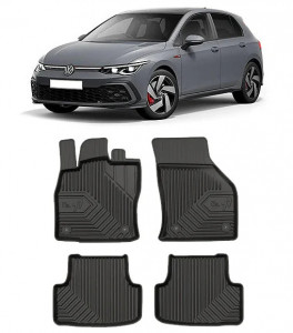 Volkswagen Golf 7 Gti Din 10.2012 - 12.2019, Hatchback , Set Covorase Auto Tip Tavita Premium 3D, din cauciuc accesorii pentru autoturismul tau - masina v168164