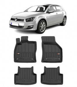 Volkswagen Golf 7, Hatchback, Din 10.2012 - 12.2019 , Set Covorase Auto Tip Tavita Premium 3D, din cauciuc accesorii pentru autoturismul tau - masina v175513