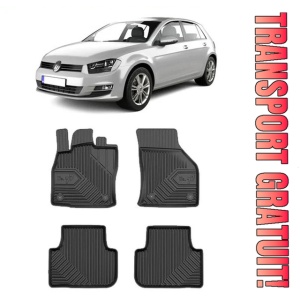 Volkswagen Golf 7 Sportsvan Din 05.2014 - 12.2020, Van , Set Covorase Auto Tip Tavita Premium 3D, din cauciuc