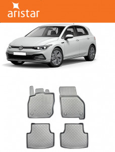 Volkswagen Golf 8 Mhev, Combi, Din 05.2020 - Prezent , Set Covorase Auto Tip Tavita Premium 3D, din cauciuc accesorii pentru autoturismul tau - masina v173402