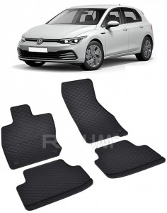 Volkswagen Golf 8 MhEV fabricat din 11.2020 - Prezent, Hatchback, set covorase auto dedicate, din cauciuc 100% Premium accesorii pentru autoturismul tau - masina v150333