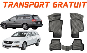 Volkswagen Passat B6 Combi 2005-2010 Set 4 covorase auto din cauciuc tip tavita premium line 3D accesorii pentru autoturismul tau - masina v148189