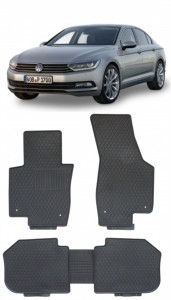 Volkswagen Passat B8 Sedan (2015 - prezent) Set 5 covorase auto cauciuc Exclusive Line accesorii pentru autoturismul tau - masina v243486