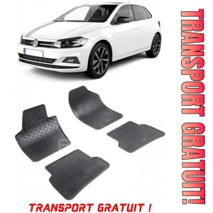 Volkswagen Polo VI, Hatchback, fabricat din 10.2017 - Prezent, set covorase auto dedicate, din cauciuc 100% Premium - Transport Gratuit