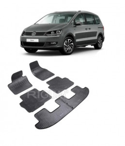 Volkswagen Sharan II, Van, fabricat din 09.2010 - Prezent, 7 Locuri, set covorase auto dedicate, din cauciuc 100% Premium accesorii pentru autoturismul tau - masina v159906