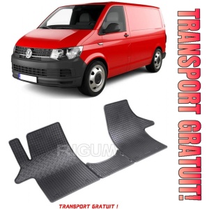 Volkswagen T6, Van, fabricat din 06.2015 - Prezent, 2-3 Locuri, set covorase auto dedicate, din cauciuc 100% Premium - Transport Gratuit