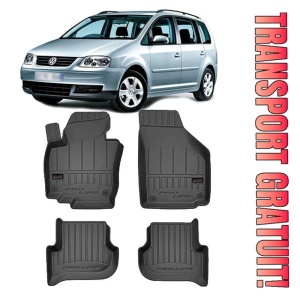 Volkswagen Touran I, Van, Din 03.2003 - 08.2015 , Set Covorase Auto Tip Tavita Premium 3D, din cauciuc