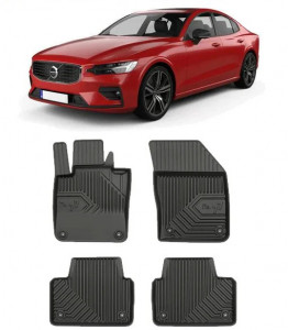 Volvo S60 III Din 10.2018 - Prezent, Sedan , Set Covorase Auto Tip Tavita Premium 3D, din cauciuc accesorii pentru autoturismul tau - masina v166191