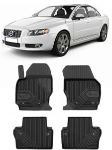 Volvo S80 II Din 03.2006 - 09.2016, Sedan , Set Covorase Auto Tip Tavita Premium 3D, din cauciuc accesorii pentru autoturismul tau - masina v165523