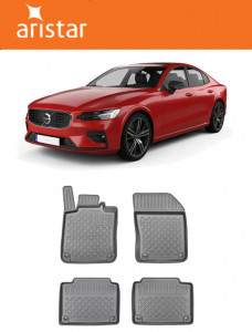 Volvo S90 Hybrid, Sedan, Din 2020 - Prezent , Set Covorase Auto Tip Tavita Premium 3D, din cauciuc accesorii pentru autoturismul tau - masina v171824