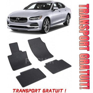 Volvo S90 Hybrid, Sedan, fabricat din 2020 - Prezent, set covorase auto dedicate, din cauciuc 100% Premium - Transport Gratuit