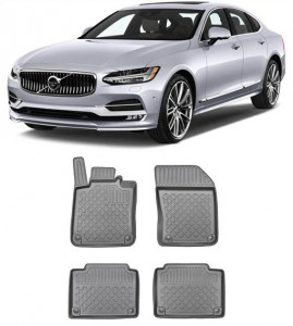 Volvo S90, Sedan, Din 09.2016 - Prezent, 4X2 , Set Covorase Auto Tip Tavita Premium 3D, din cauciuc accesorii pentru autoturismul tau - masina v171791