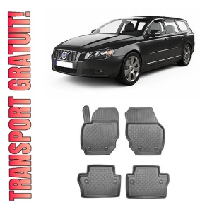 Volvo V70 III, Combi, Din 09.2007 - 2016 , Set Covorase Auto Tip Tavita Premium 3D, din cauciuc