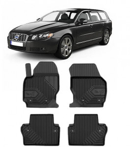 Volvo V70 III Din 09.2007 - 2016, Combi , Set Covorase Auto Tip Tavita Premium 3D, din cauciuc accesorii pentru autoturismul tau - masina v165543