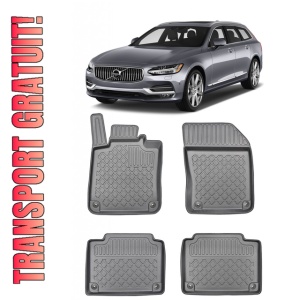 Volvo V90 II, Combi, Din 09.2016 - Prezent , Set Covorase Auto Tip Tavita Premium 3D, din cauciuc
