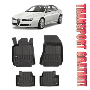 Alfa Romeo 159, Sedan, Din 09.2005 - 2011 , Set Covorase Auto Tip Tavita Premium 3D, din cauciuc