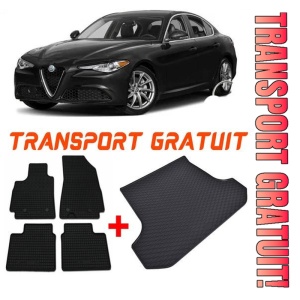 Alfa Romeo Giulia Sedan din 06.2016 - Prezent *4, Set Covorase + tavita portbagaj auto