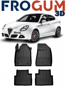 Alfa Romeo Giulietta, Hatchback, Din 05.2010 - Prezent , Set Covorase Auto Tip Tavita Premium 3D, din cauciuc accesorii pentru autoturismul tau - masina v173762