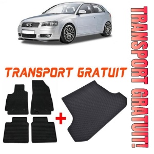 Audi A3 8P din 05.2003 - 01.2013 Hatchback *2 , Set Covorase + tavita portbagaj auto