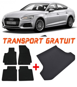 Audi A5 Set Covorase + tavita portbagaj auto Audi A5 I fabricatie 2009 - 09.2016, caroserie sportback accesorii pentru autoturismul tau - masina v2888