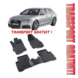 Audi A6 C7 Facelift 2015-2018 Set 4 covorase auto din cauciuc tip tavita premium line 3D - Transport Gratuit!