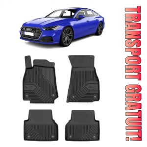Audi A7 C8 Din 02.2018 - Prezent, Sportback , Set Covorase Auto Tip Tavita Premium 3D, din cauciuc
