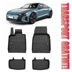Audi E-Tron Gt Quattro (Fw) Electric Din 03.2021 - Prezent, Sedan , Set Covorase Auto Tip Tavita Premium 3D, din cauciuc
