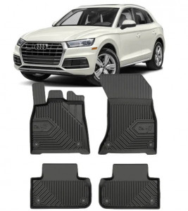 Audi Q5 Fy Din 01.2017 - Prezent, Suv , Set Covorase Auto Tip Tavita Premium 3D, din cauciuc accesorii pentru autoturismul tau - masina v165482