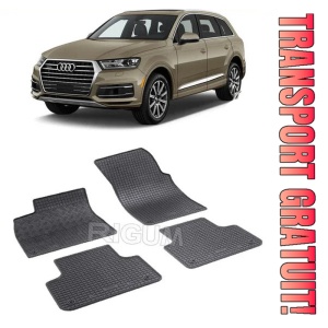 Audi Q7 4M, Suv, fabricat din 06.2015 - Prezent, set covorase auto dedicate, din cauciuc 100% Premium
