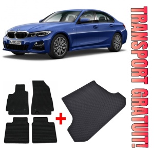 BMW G20 Set Covorase + tavita portbagaj auto BMW Seria 3 G20 fabricatie 03.2019 - prezent, caroserie sedan