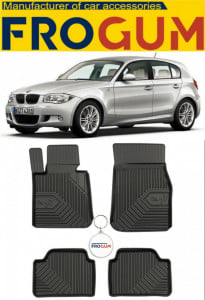 Bmw Seria 1 E81 Din 09.2004 - 2013, Hatchback , Set Covorase Auto Tip Tavita Premium 3D, din cauciuc accesorii pentru autoturismul tau - masina v165670