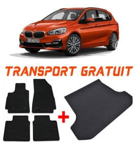 Bmw Seria 2 F45 Van din 09.2014 - 10.2021, Set Covorase + tavita portbagaj auto Bancheta Neculisanta *4 accesorii pentru autoturismul tau - masina v2540