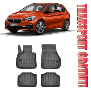 Bmw Seria 2 F45, Van, Din 09.2014 - Prezent , Set Covorase Auto Tip Tavita Premium 3D, din cauciuc