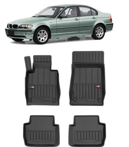 Bmw Seria 3 E46 Din 1998 - 02.2005, Sedan, Fara X-DrIVe , Set Covorase Auto Tip Tavita Premium 3D, din cauciuc accesorii pentru autoturismul tau - masina v162252
