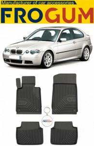 Bmw Seria 3 E46 Din 1998 - 08.2005, Hatchback, Nu Corespunde Pentru XdrIVe , Set Covorase Auto Tip Tavita Premium 3D, din cauciuc accesorii pentru autoturismul tau - masina v166825