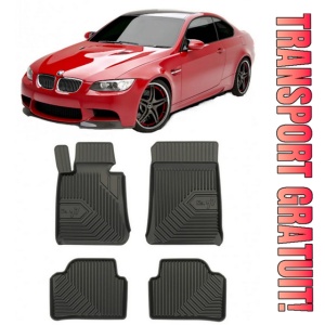 Bmw Seria 3 E90 Din 09.2005 - 11.2012, Coupe , Set Covorase Auto Tip Tavita Premium 3D, din cauciuc