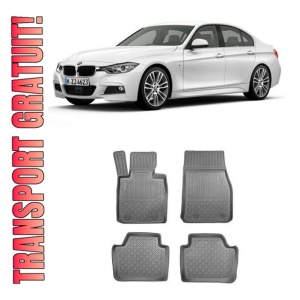 Bmw Seria 3 F30, Sedan, Din 01.2012 - 02.2019 (Nu Pentru XdrIVe), Set Covorase Auto Tip Tavita Premium 3D, din cauciuc