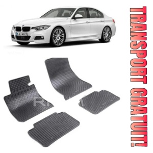 Bmw Seria 3 F30, Sedan, fabricat din 01.2012 - 02.2019, set covorase auto dedicate, din cauciuc 100% Premium