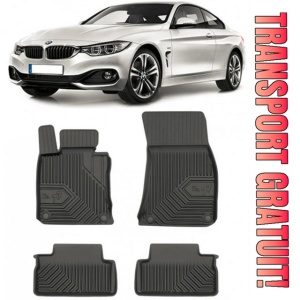 Bmw Seria 4 F32 Din 10.2013 - 09.2020, Coupe , Set Covorase Auto Tip Tavita Premium 3D, din cauciuc