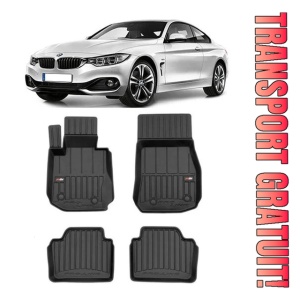 Bmw Seria 4 F36 Din 07.2014 - Prezent, Gran Coupé , Set Covorase Auto Tip Tavita Premium 3D, din cauciuc