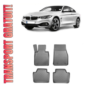 Bmw Seria 4 F36, Gran Coupe, Din 07.2014 - Prezent , Set Covorase Auto Tip Tavita Premium 3D, din cauciuc