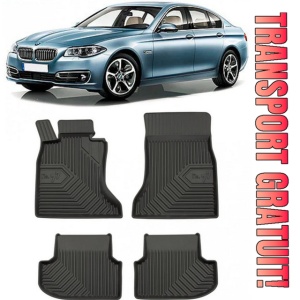 Bmw Seria 5 F10 Din 2013 - 01.2017, Sedan , Set Covorase Auto Tip Tavita Premium 3D, din cauciuc