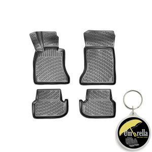 Bmw Seria 5 F10 Facelift 2013-2017 Set 4 covorase auto din cauciuc tip tavita premium line 3D accesorii pentru autoturismul tau - masina v241860