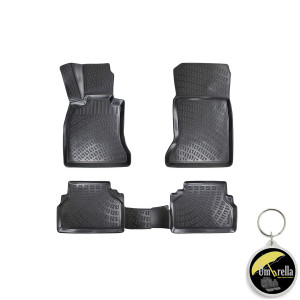 Bmw Seria 5 VI F10 / F11 / F07 / F18 2010-2013 Set 4 covorase auto din cauciuc tip tavita premium line 3D accesorii pentru autoturismul tau - masina v242775