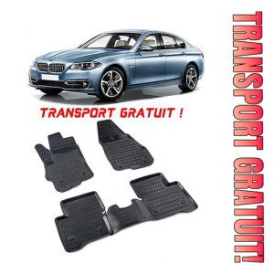 Bmw Seria 5 VI F10 / F11 / F07 / F18 2010-2013 Set 4 covorase auto din cauciuc tip tavita premium line 3D - Transport Gratuit!