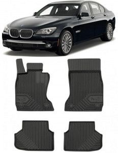 Bmw Seria 7 F01 Din 10.2008 - 09.2015, Sedan , Set Covorase Auto Tip Tavita Premium 3D, din cauciuc accesorii pentru autoturismul tau - masina v166798